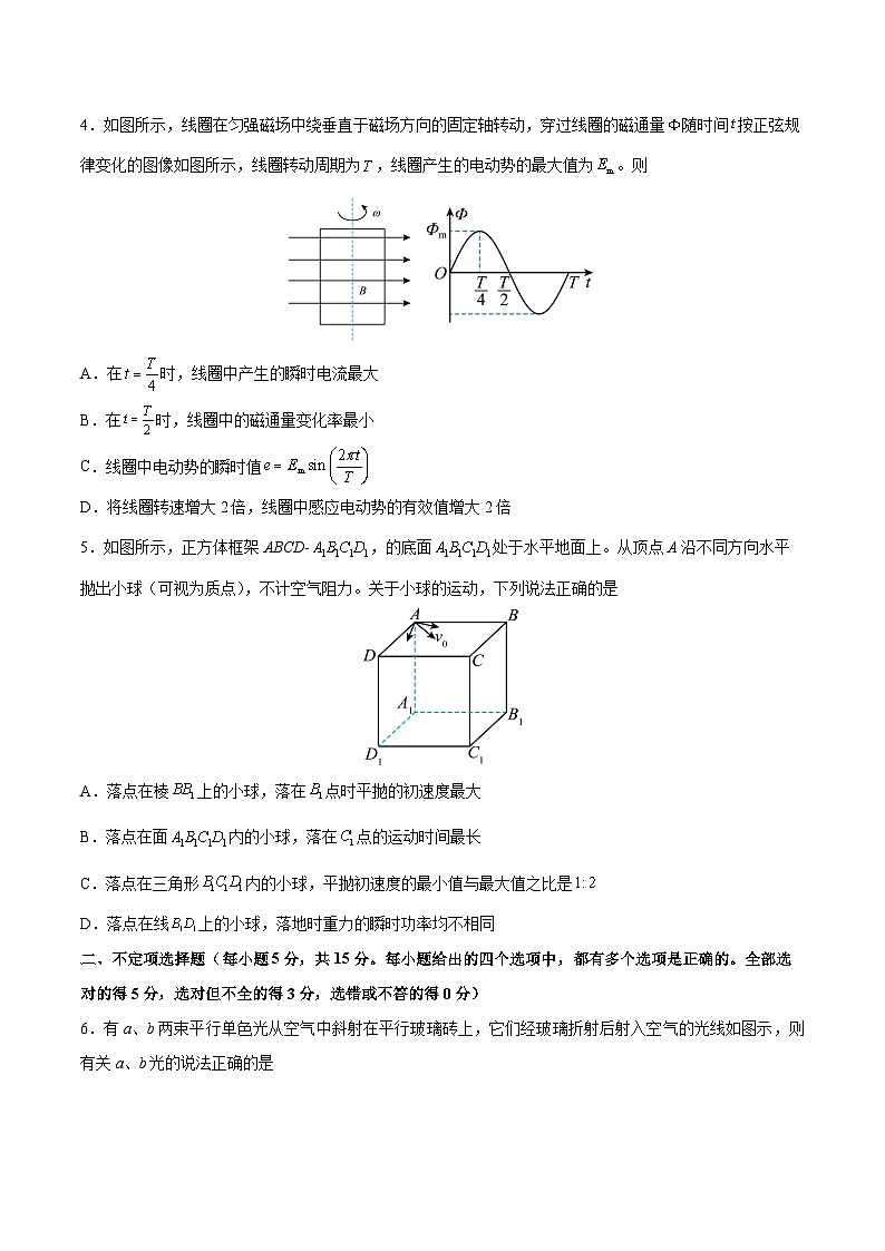 2024届天津市部分区高三下学期质量调查（二）物理试题（Word版）第2页