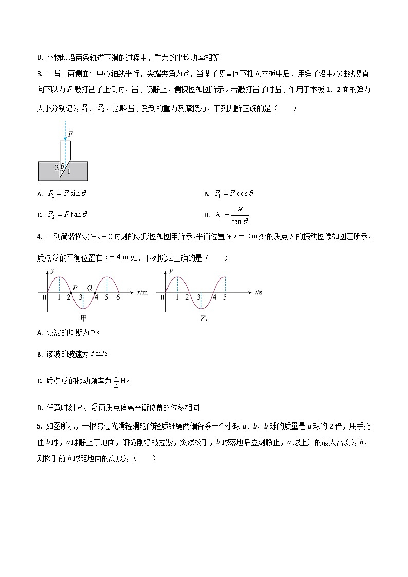 2024届辽宁省辽阳市高三下学期二模考试物理试题（Word版）02
