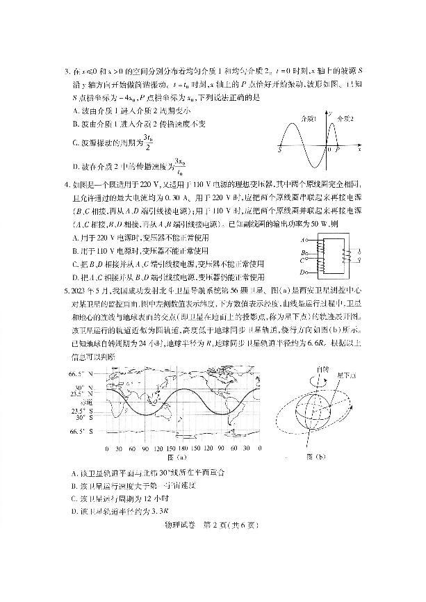 2023-2024学年度武汉市部分学校高三年级下学期四月调研考试物理试卷02