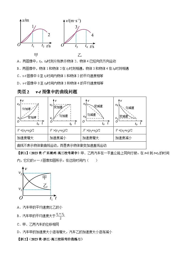 2024届高考物理一轮复习热点题型归类训练专题02运动学图像、多过程运动模型及追击相遇(原卷版+解析)03