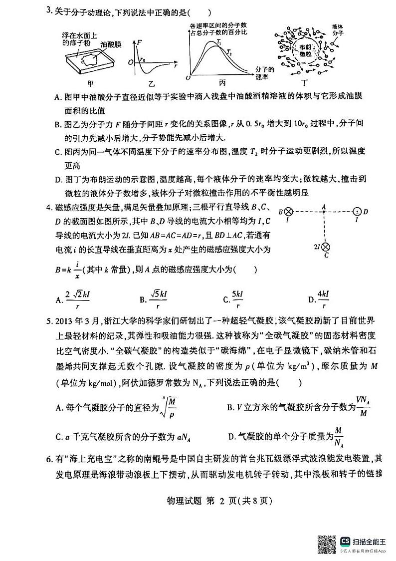 山东省临沂市河东区2023-2024学年高二下学期期中考试物理试题第2页