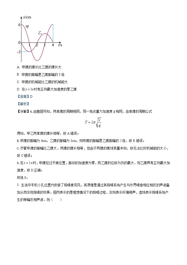 海南省海口市第一中学2023-2024学年高二下学期4月月考物理试题  A卷（解析版）第3页
