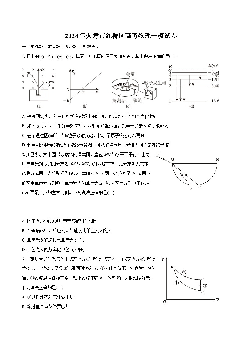 2024年天津市红桥区高考物理一模试卷(含详细答案解析)01