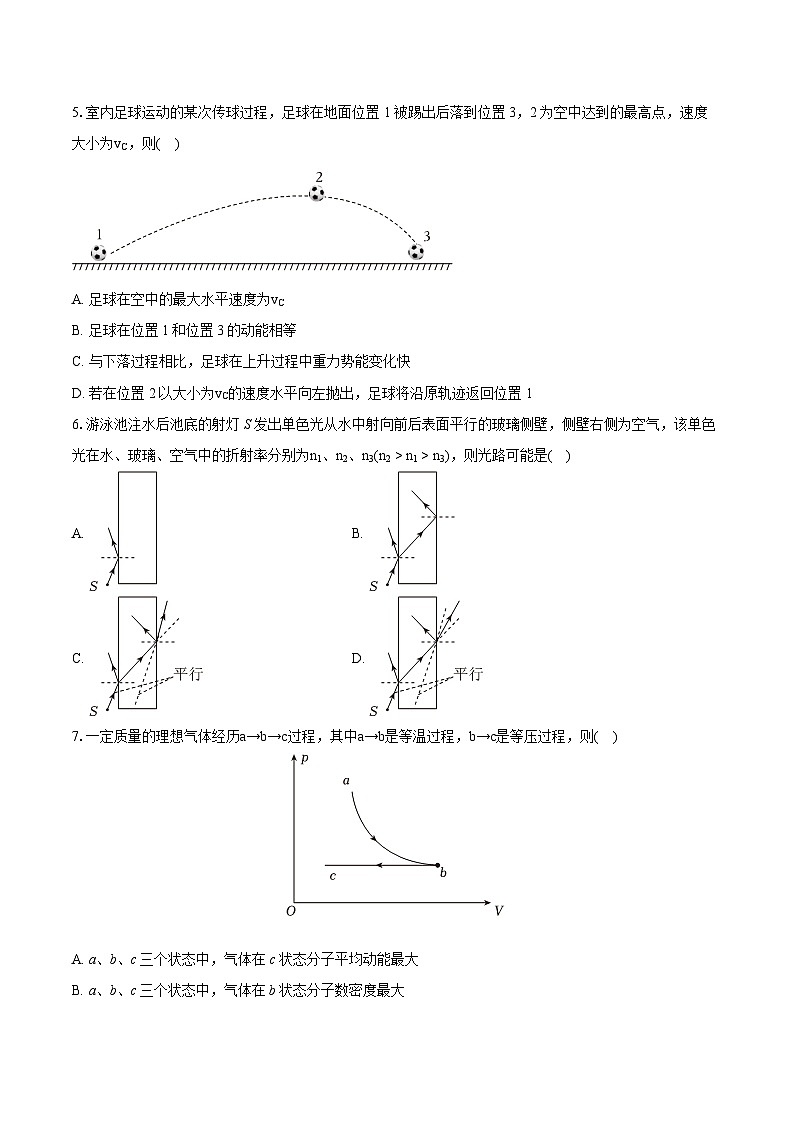 2024年江苏省无锡市等4地高考物理一模试卷(含详细答案解析)02