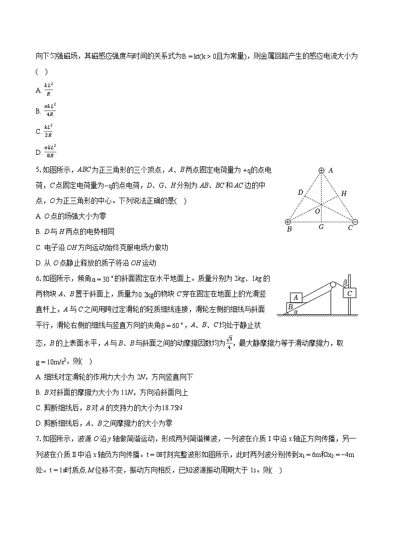 2024年山东省济南市高考物理联考试卷（2月份）第2页