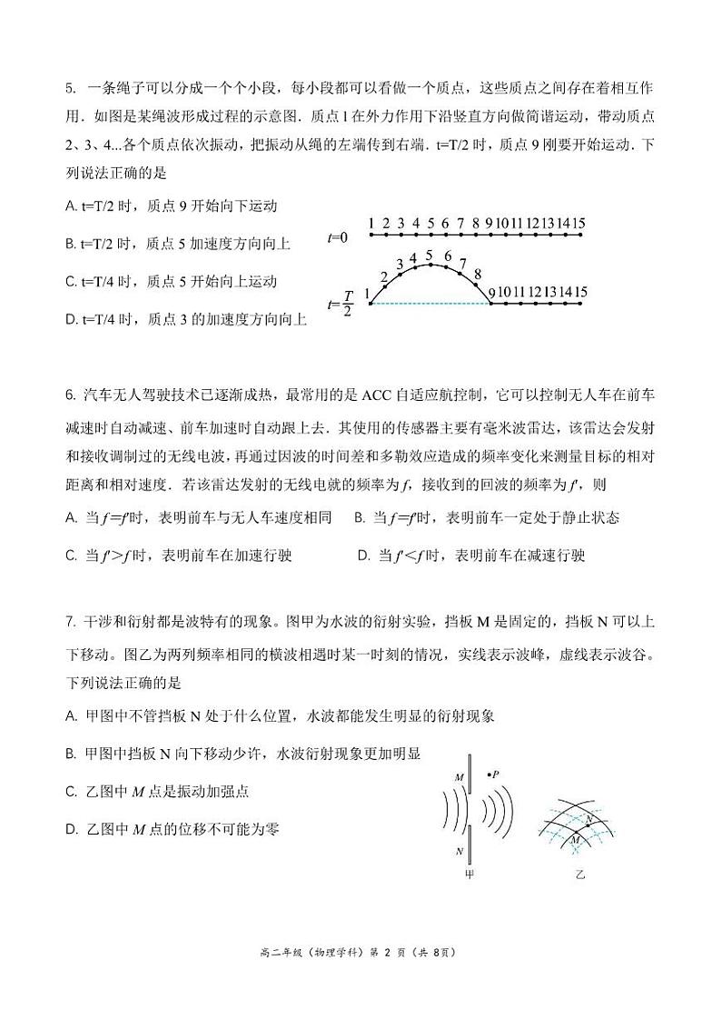 2024北京中关村中学高二下学期期中物理试题及答案试卷 102