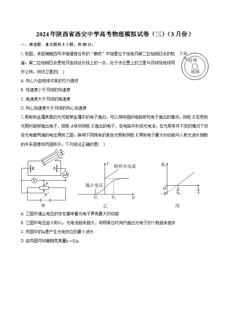 2024年陕西省西安中学高考物理模拟试卷（三）（3月份）(含详细答案解析)01