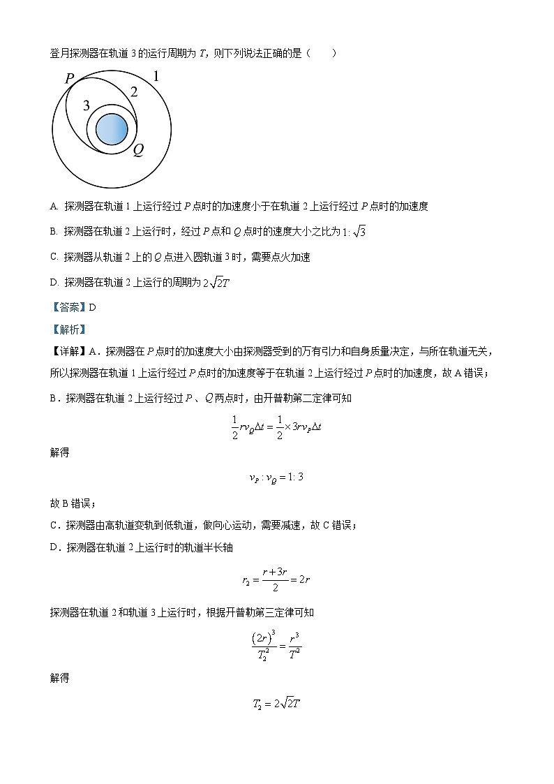 河南省商丘市青桐鸣2023-2024学年高一下学期4月期中联考物理试题（解析版）第2页