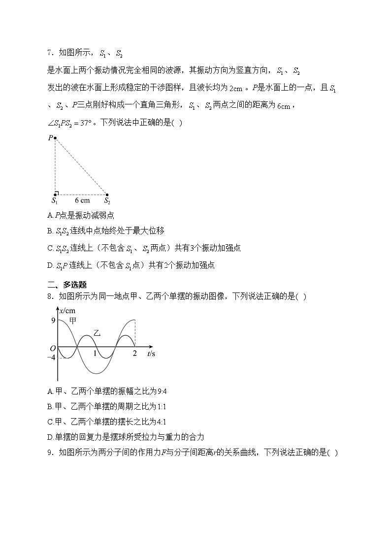 湖北省黄冈市十一校2022-2023学年高二下学期4月期中联考物理试卷(含答案)03