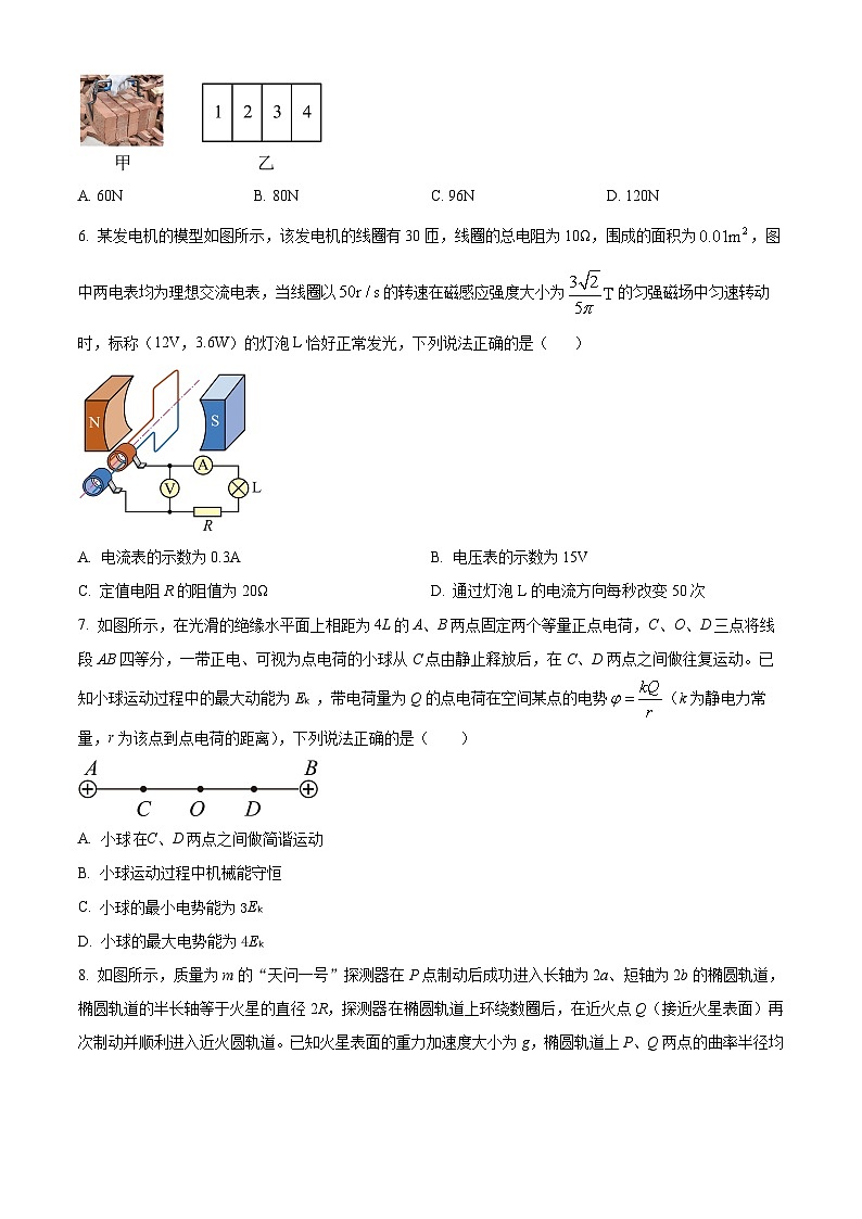 2024届河南省名校联盟高三下学期模拟预测理综试题-高中物理（原卷版+解析版）03