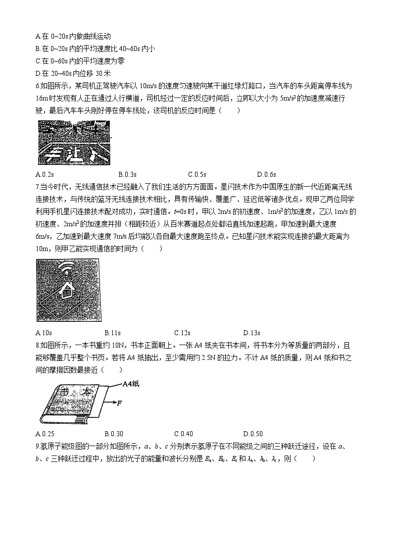 陕西省西安市工业大学附属中2023-2024学年高二下学期期中考试物理试题(无答案)第2页