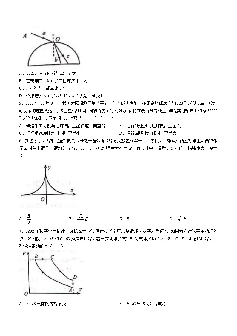 2023届江苏省苏北四市(淮宿连徐)高三上学期一模物理试卷第2页
