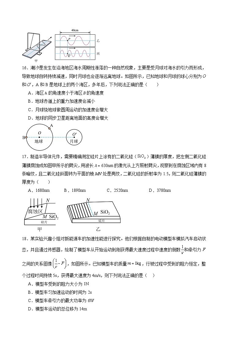 2024年高考押题预测卷—物理（全国新课标卷02）（考试版）02