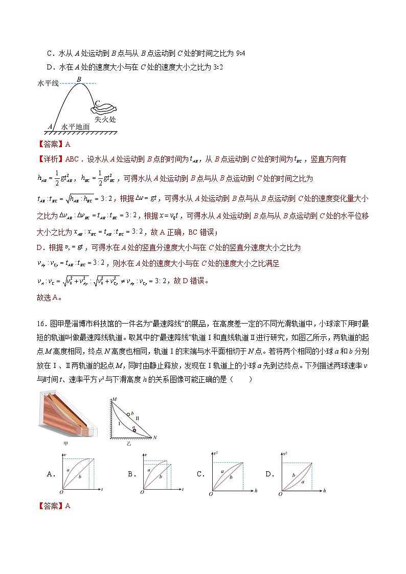 2024年高考押题预测卷—物理（全国旧教材版03）（全解全析）02