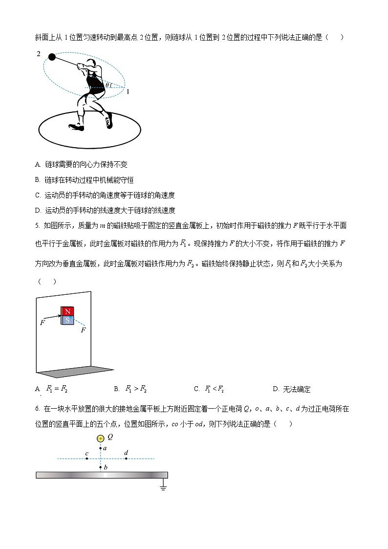 2024浙江省G5联盟高二下学期4月期中联考物理试题含解析02
