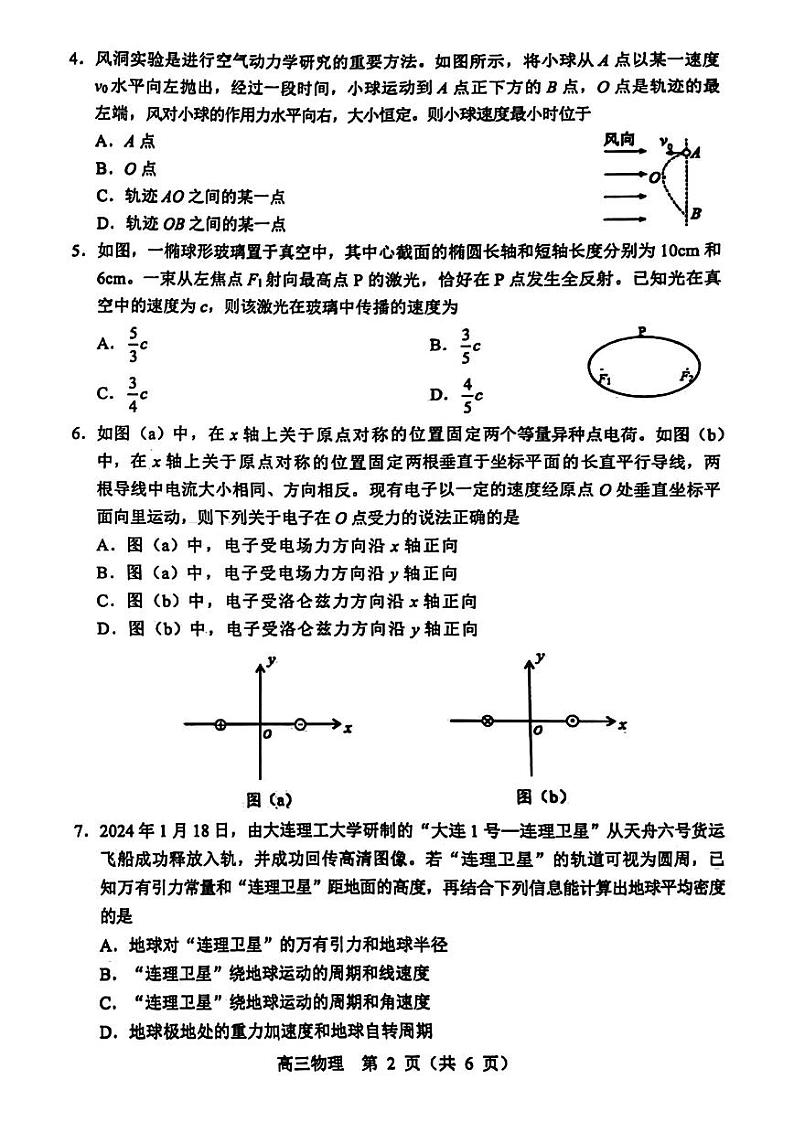 东北三省四市联考暨沈阳市2024届高三下学期4月质量检测（二）物理试题02