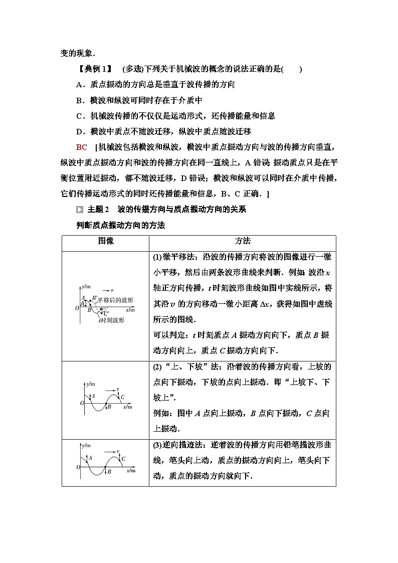 鲁科版高中物理选择性必修第一册第3章章末综合提升学案02