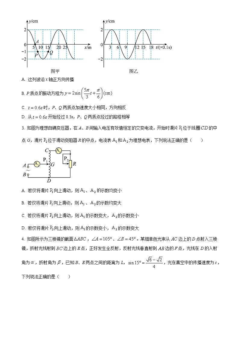 湖南省永州市2024届高三下学期三模物理试题无答案第2页