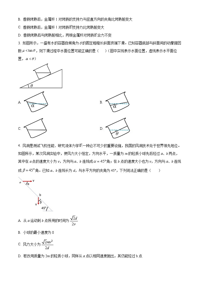 湖南省衡阳市2024届第八中学高三下学期模拟预测物理试题无答案第2页