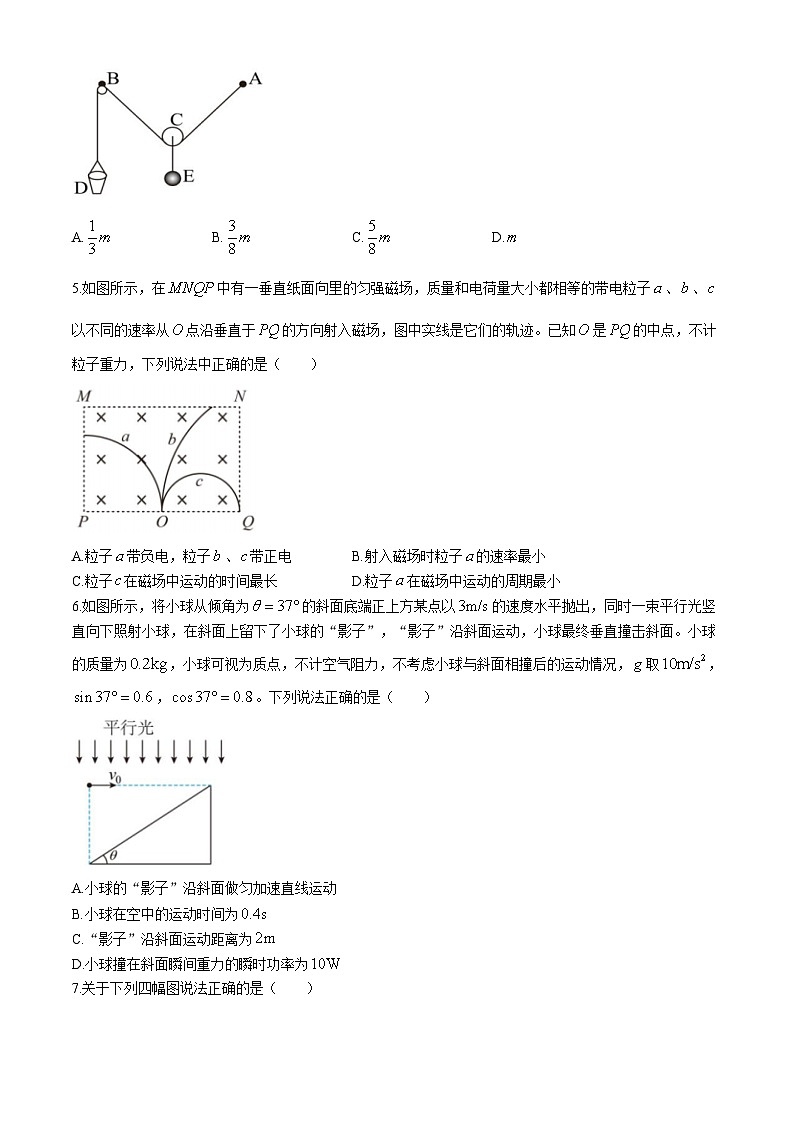 2024台州山海协作体高二下学期4月期中考试物理含答案02