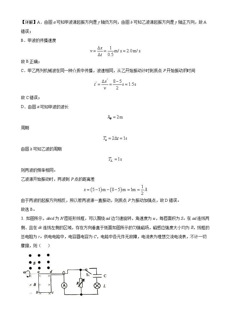 2024届湖南省怀化市高三下学期第二次模拟考试物理试题（原卷版+解析版）03