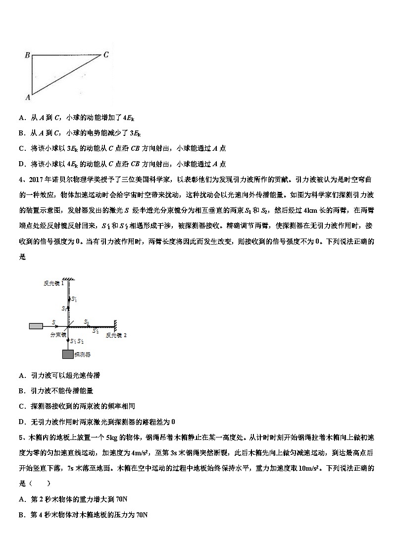 2023-2024学年湖南省高三下学期物理模拟试卷第2页