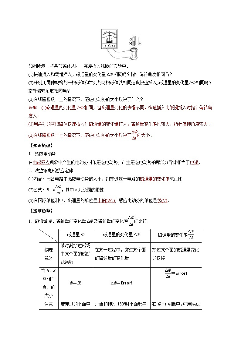 人教版高中物理（选择性必修二）同步讲义+练习2.2 法拉第电磁感应定律（含解析）02