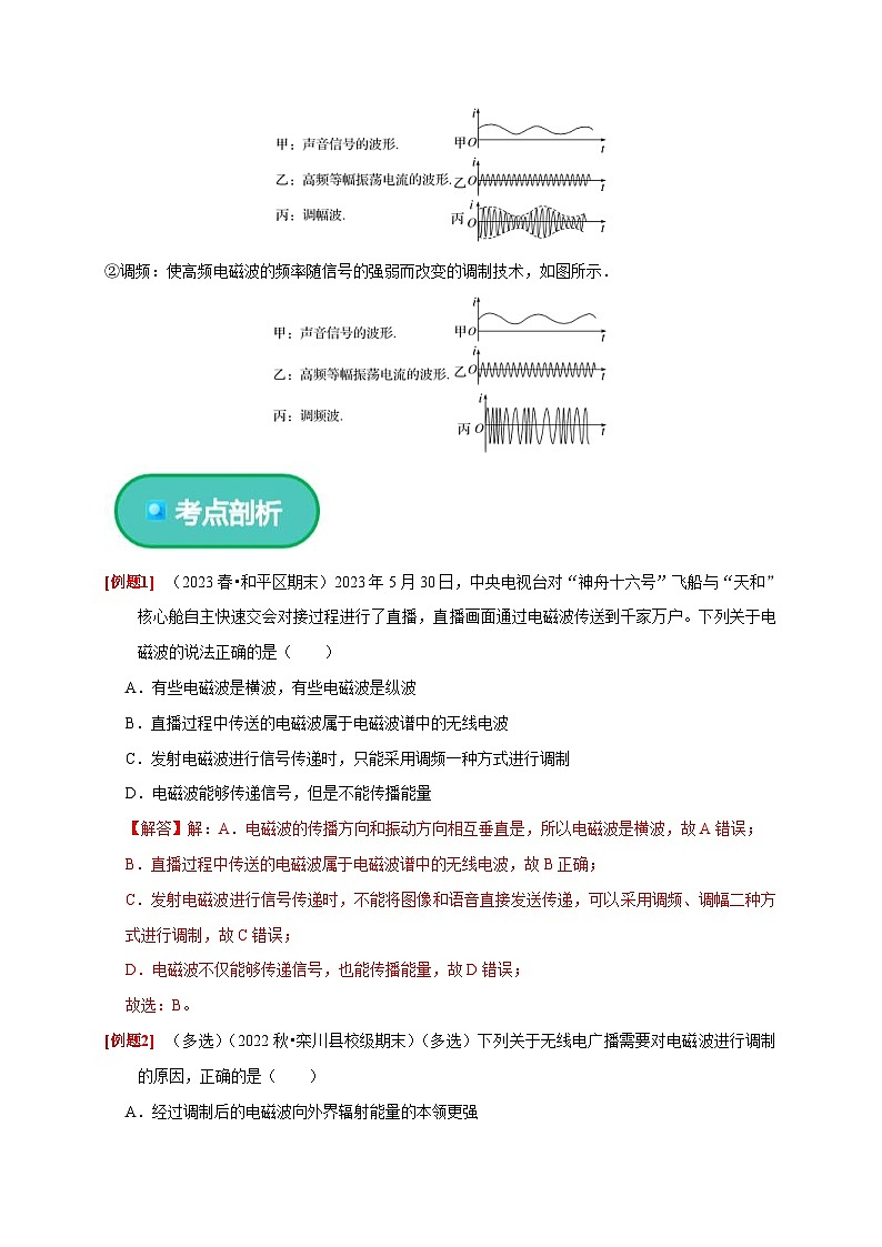 人教版高中物理（选择性必修二）同步讲义+练习4.3 无线电波的发射与接收（含解析）第3页