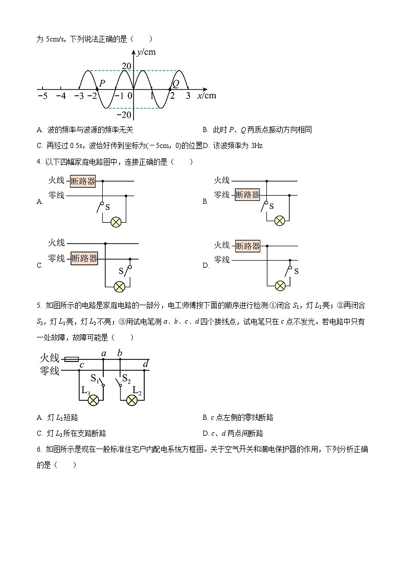 海南省海口市海南师范大学附属中学2023-2024学年高二下学期4月月考物理试题B卷（原卷版）第2页