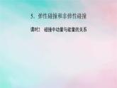 2025版新教材高中物理第1章动量守恒定律5弹性碰撞和非弹性碰撞课时2碰撞中动量与能量的关系课件（新人教版选择性必修第一册）