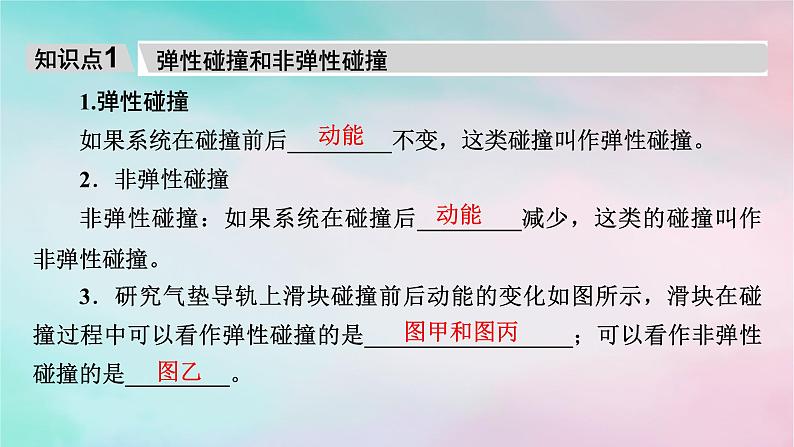 2025版新教材高中物理第1章动量守恒定律5弹性碰撞和非弹性碰撞课时1弹性碰撞与非弹性碰撞区别与联系课件（新人教版选择性必修第一册）06