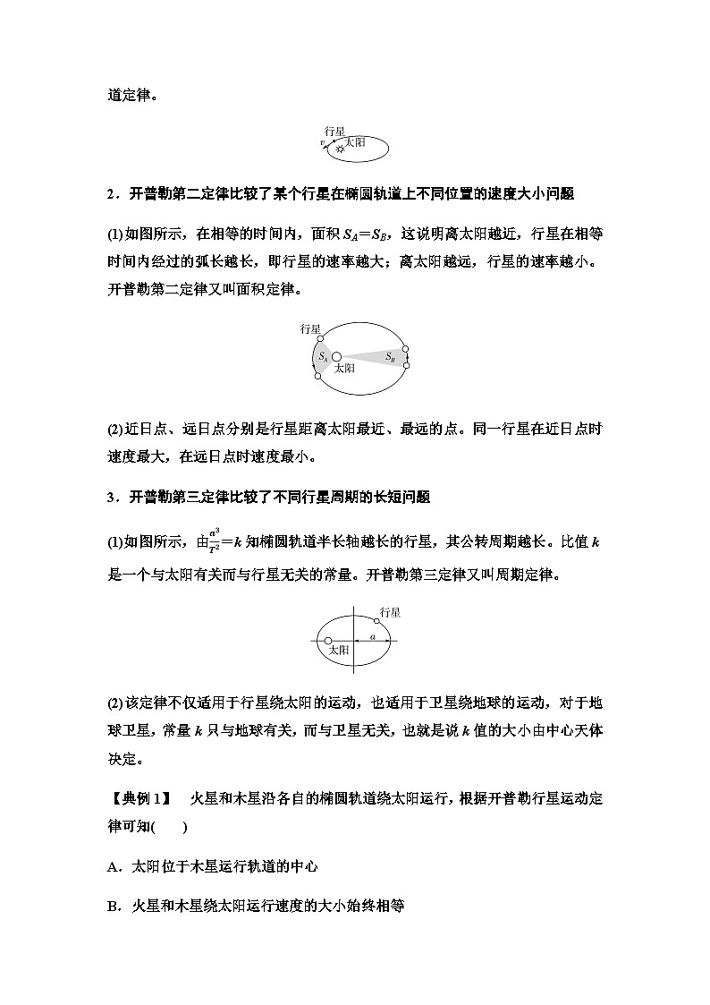 人教版高中物理必修第二册第7章第1节行星的运动讲义03