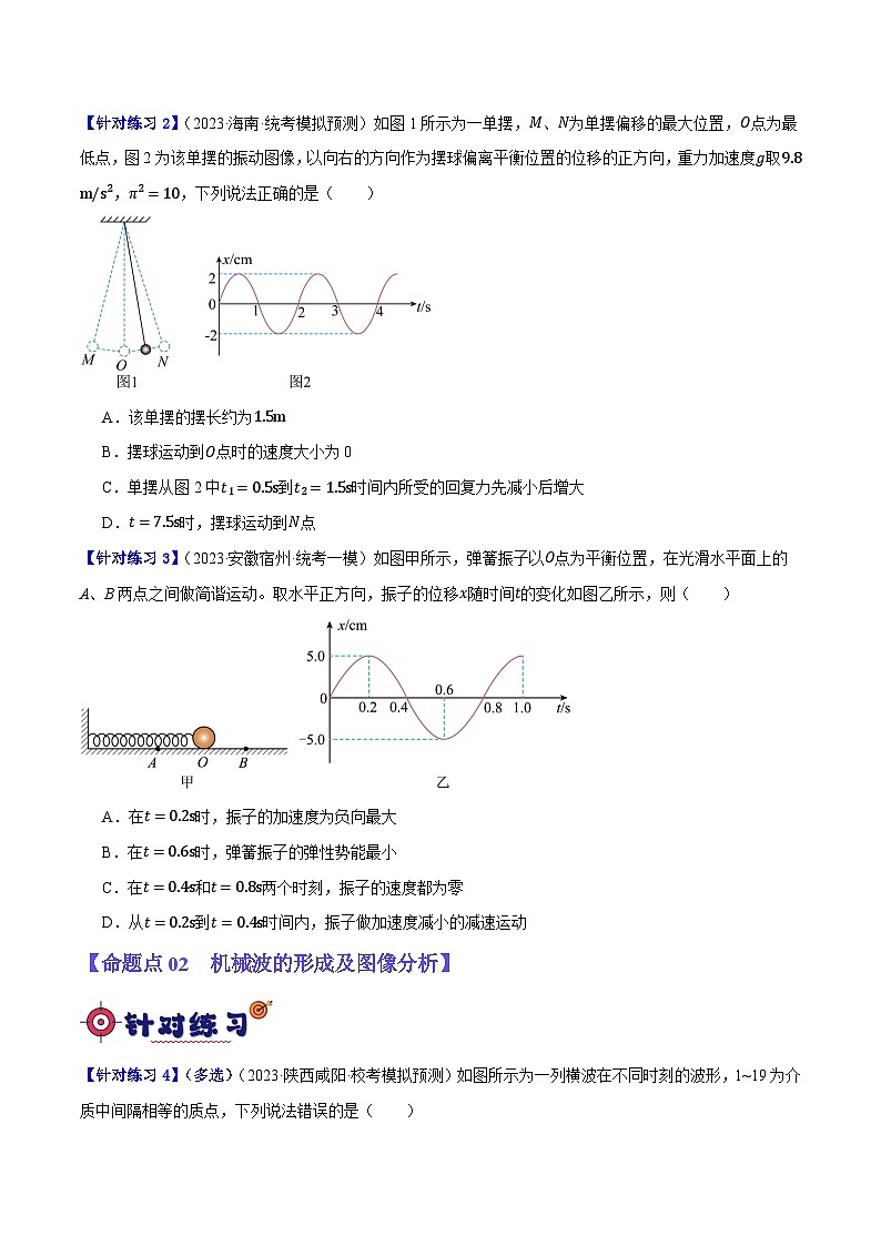 【二轮复习】高考物理专题11 机械波及光的运用（基础+培优）（原卷版）第2页