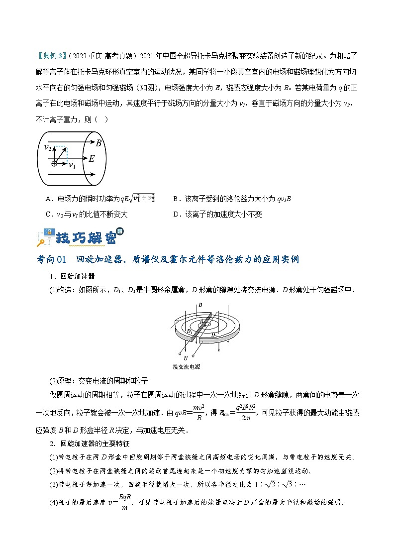 【二轮复习】高考物理专题09 带电粒子在电磁场中的运动（讲义）（原卷版）第3页