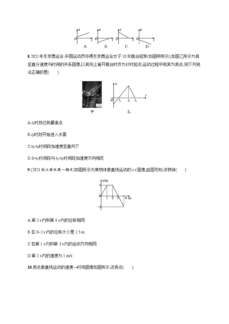 高中物理学考复习优化练习2匀变速直线运动规律及其应用(含自由落体)含答案第3页