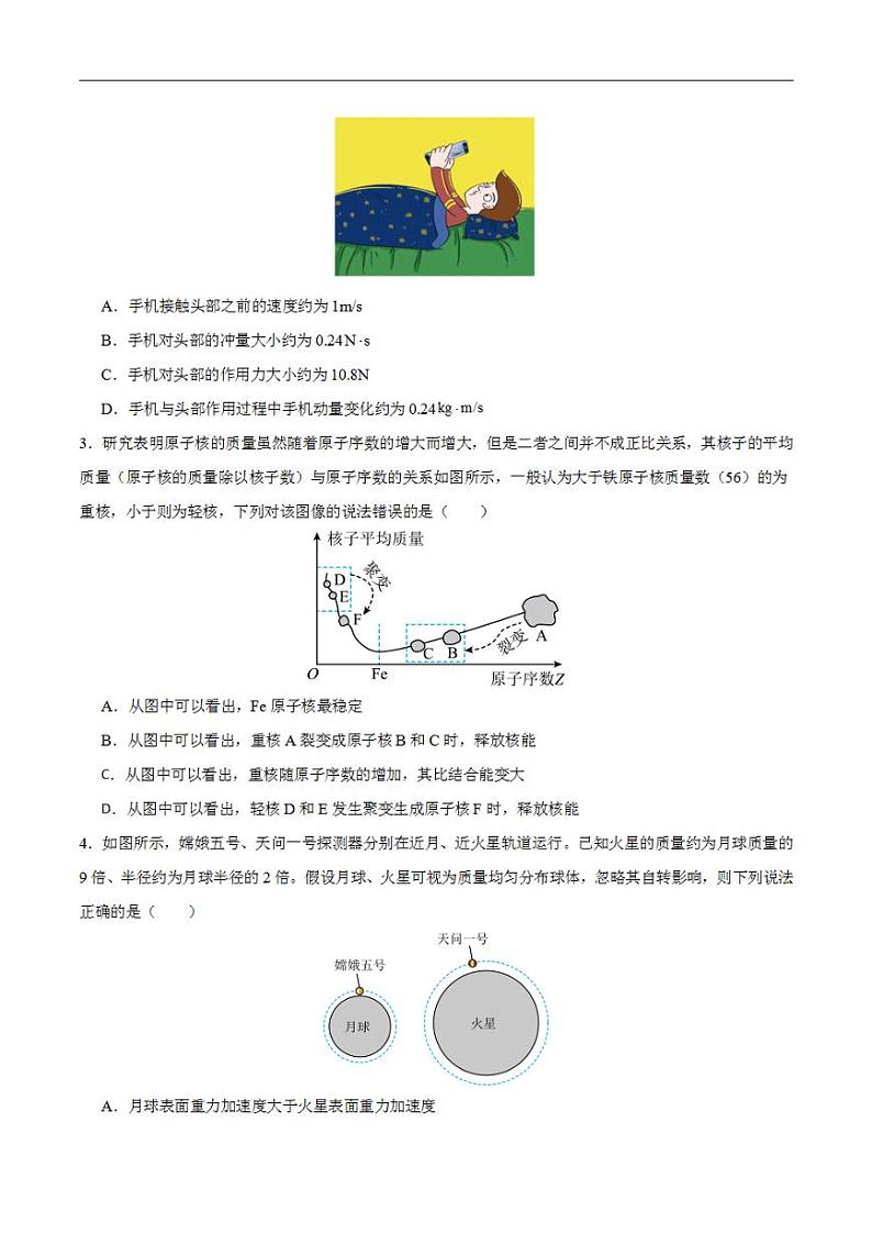 2024年高考押题预测卷—物理（安徽卷01）（考试版）第2页