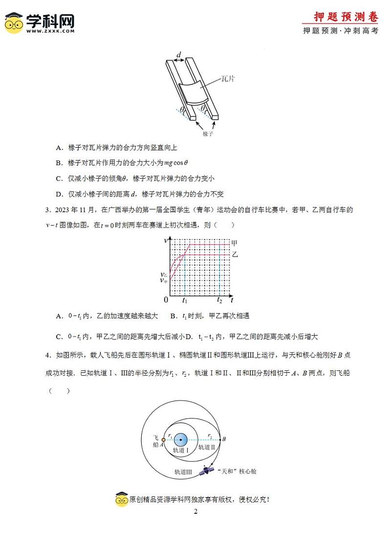2024年高考押题预测卷—物理（广东卷）（考试版）第2页