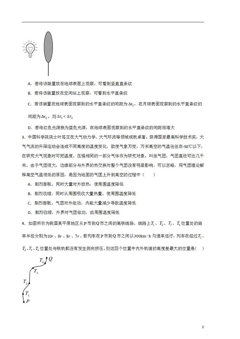 2024年高考押题预测卷—物理（山东卷01）（考试版）第2页