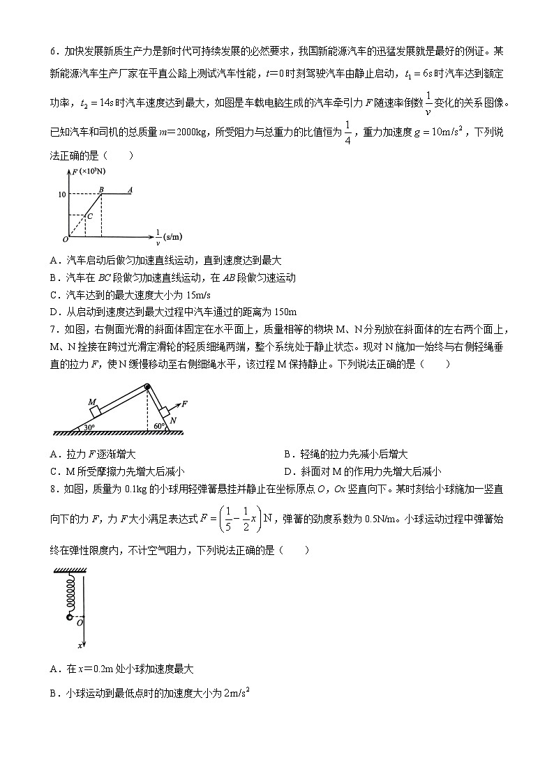 2024届山东省青岛市二模、枣庄市三调高三下学期5月考试物理试题03
