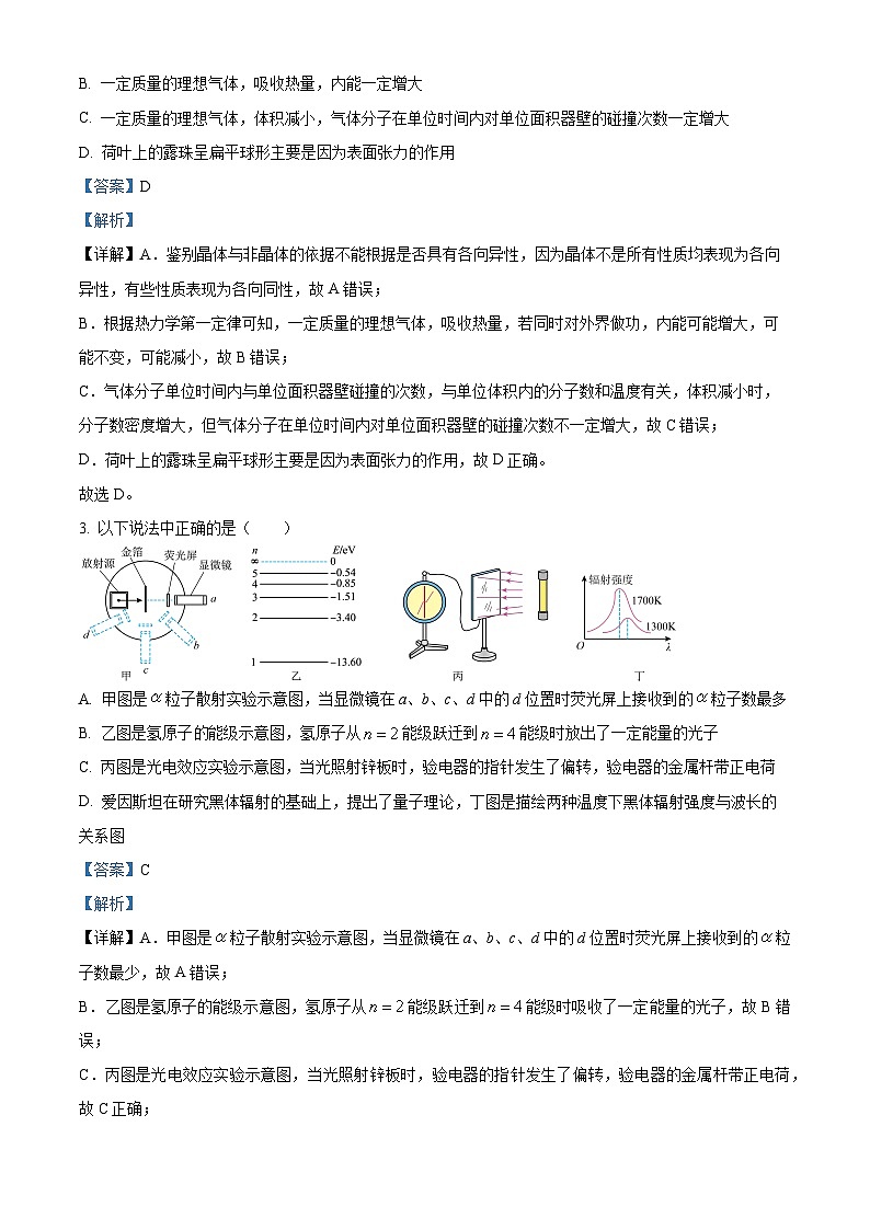 2024届山东省菏泽市鄄城县第一中学高三下学期5月二模物理试题（原卷版+解析版）02
