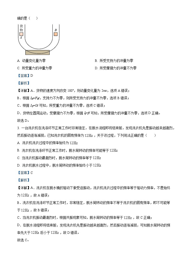 内蒙古部分学校2023-2024学年高二下学期期中质量检测物理试题（原卷版+解析版）02