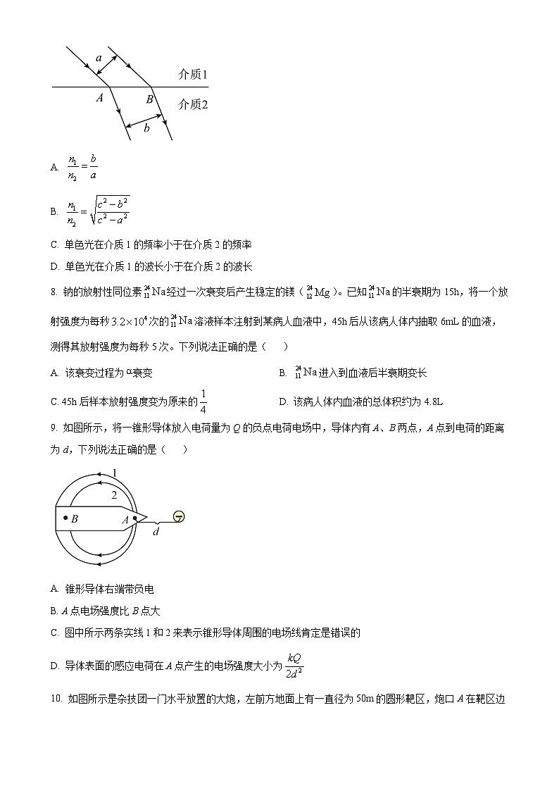 浙江省绍兴市2023届高三下学期二模物理试题（Word版附解析）03