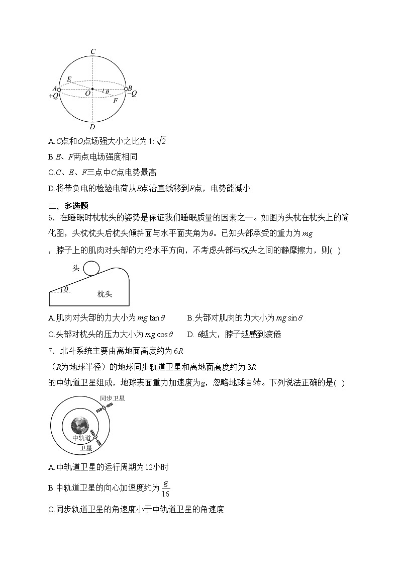 宁夏吴忠市2024届高三下学期高考模拟联考试卷（二）理科综合高中物理试卷(含答案)第3页