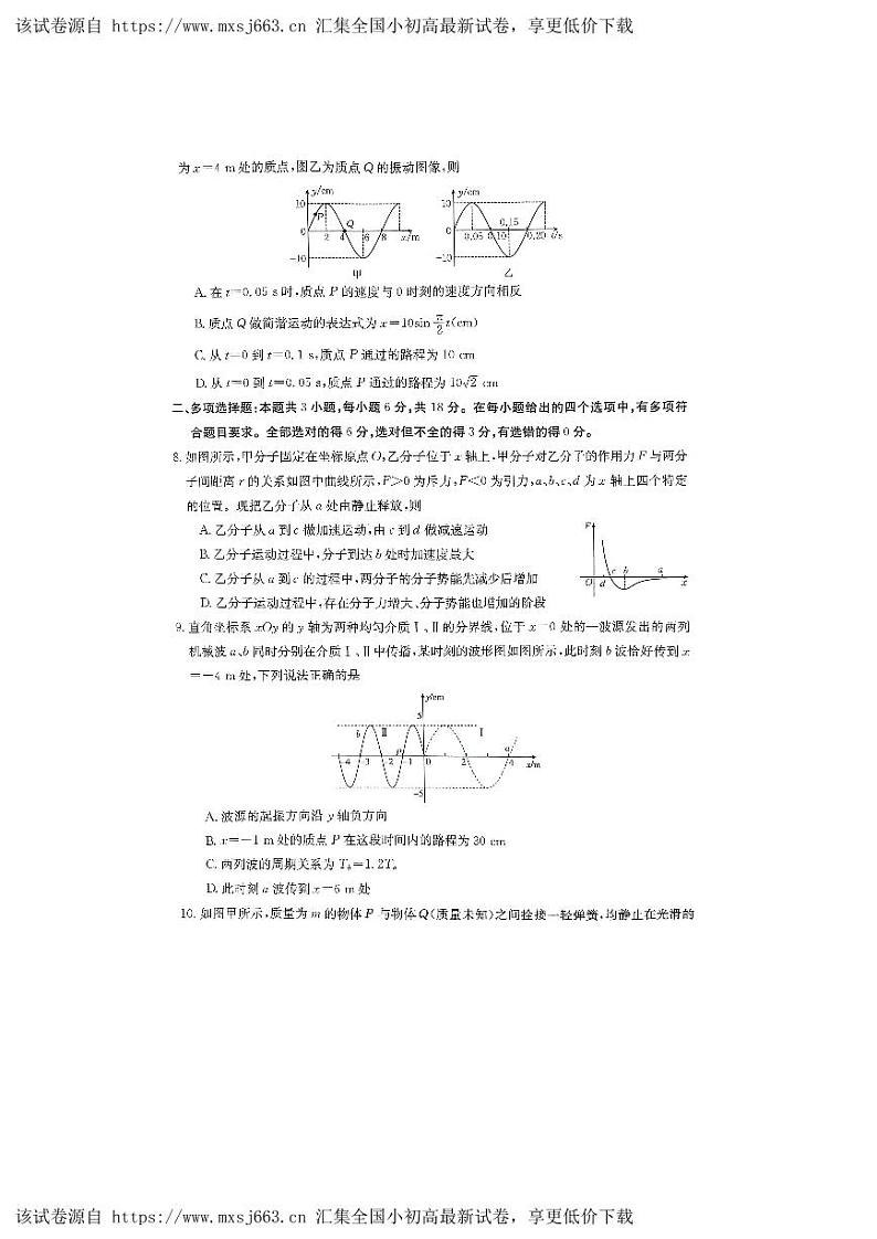 河北省联考2023-2024学年高二下学期4月期中物理试题03