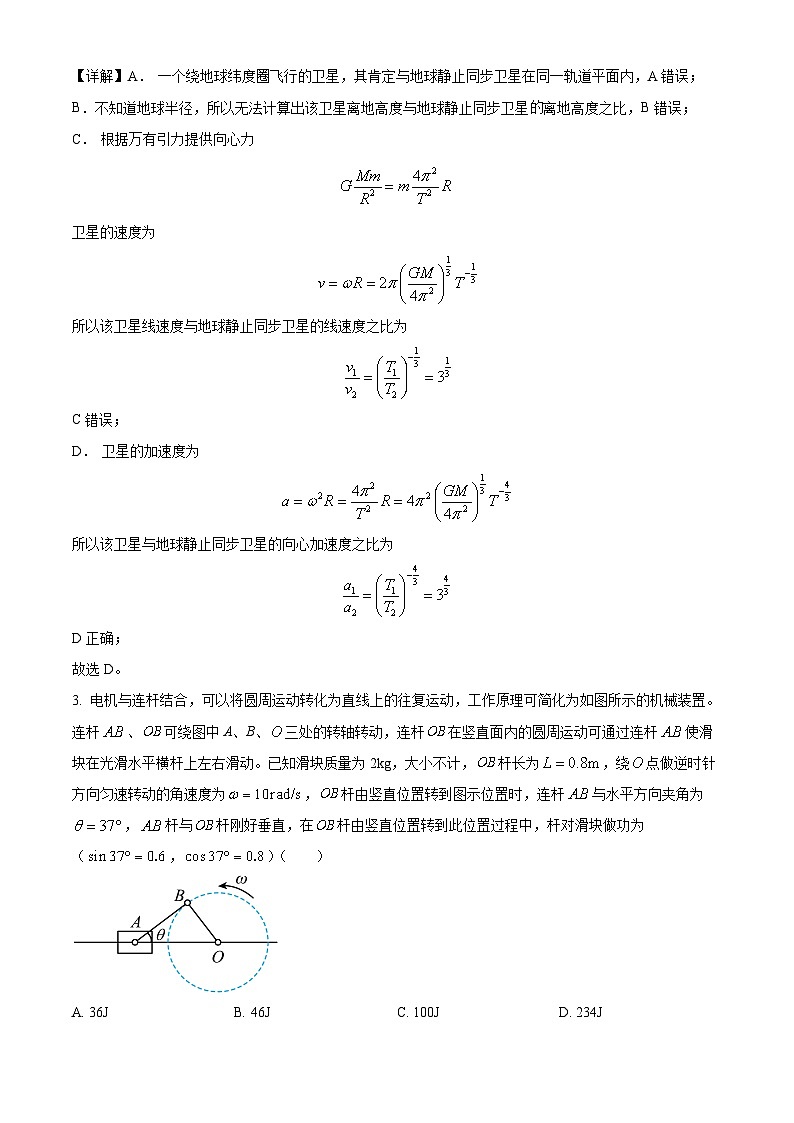山东省临沂市第十八中学2023-2024学年高三下学期4月月考物理试题02