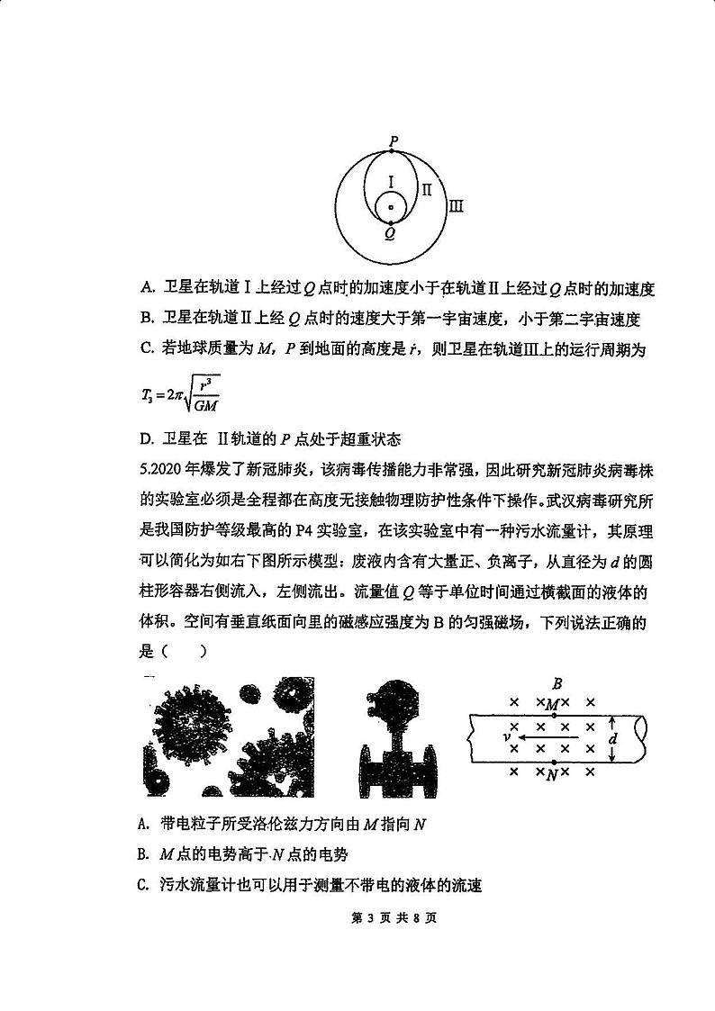 天津市南开中学2024届高三下学期第五次月考物理试卷（PDF版附答案）第3页