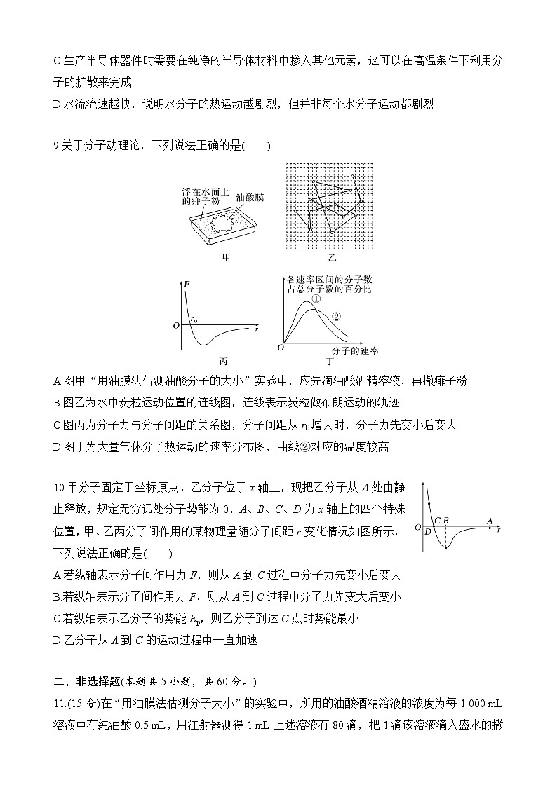 第一章 分子动理论  章末测评验收卷（一）（学生版+教师版）03