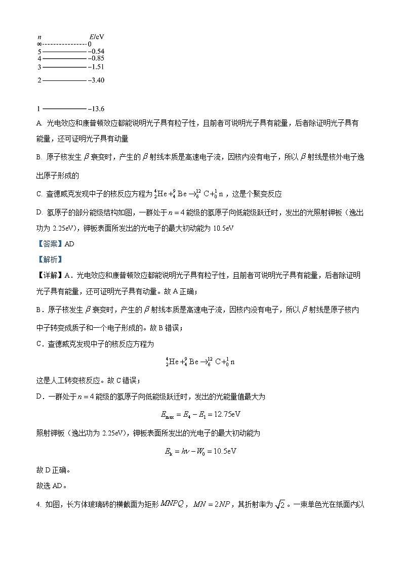 重庆市荣昌仁义中学校2023-2024学年高三下学期5月月考物理试题（原卷版+解析版）03