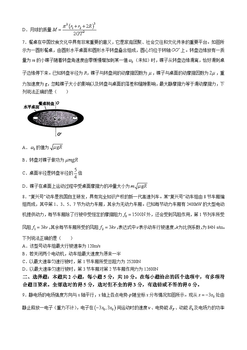 2024届安徽省鼎尖联盟高三下学期三模联考物理试题03
