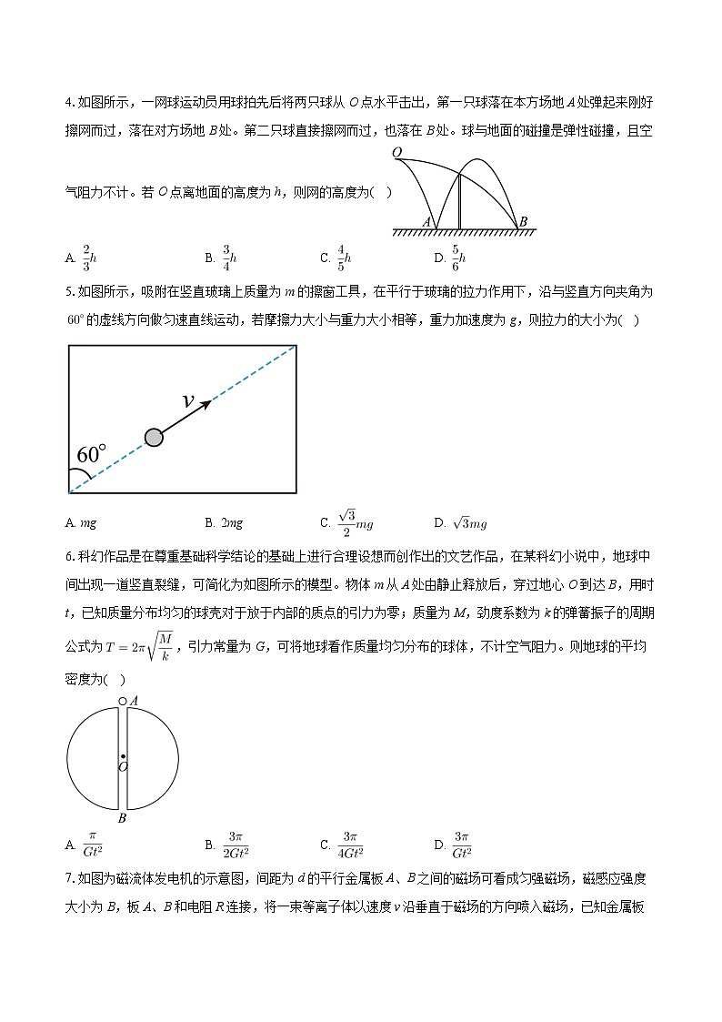 2024届河北省部分示范性高中高三下学期第三次模拟考试物理试卷02
